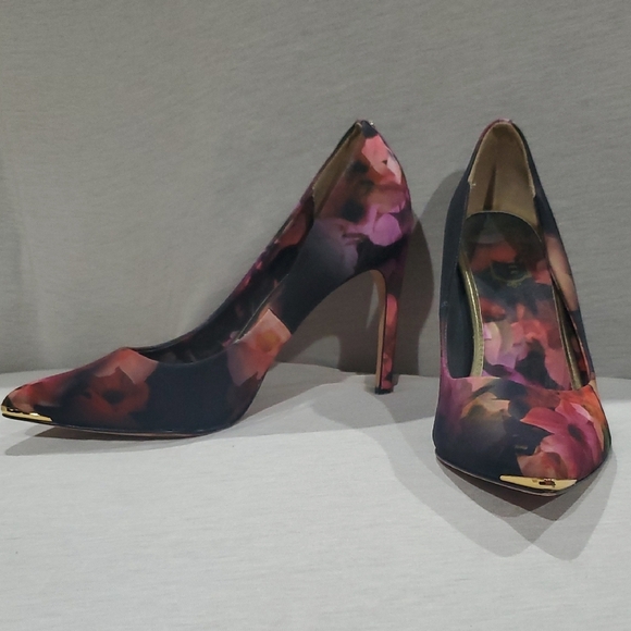 Ted Baker Multicolor Floral Heels - Picture 1 of 11